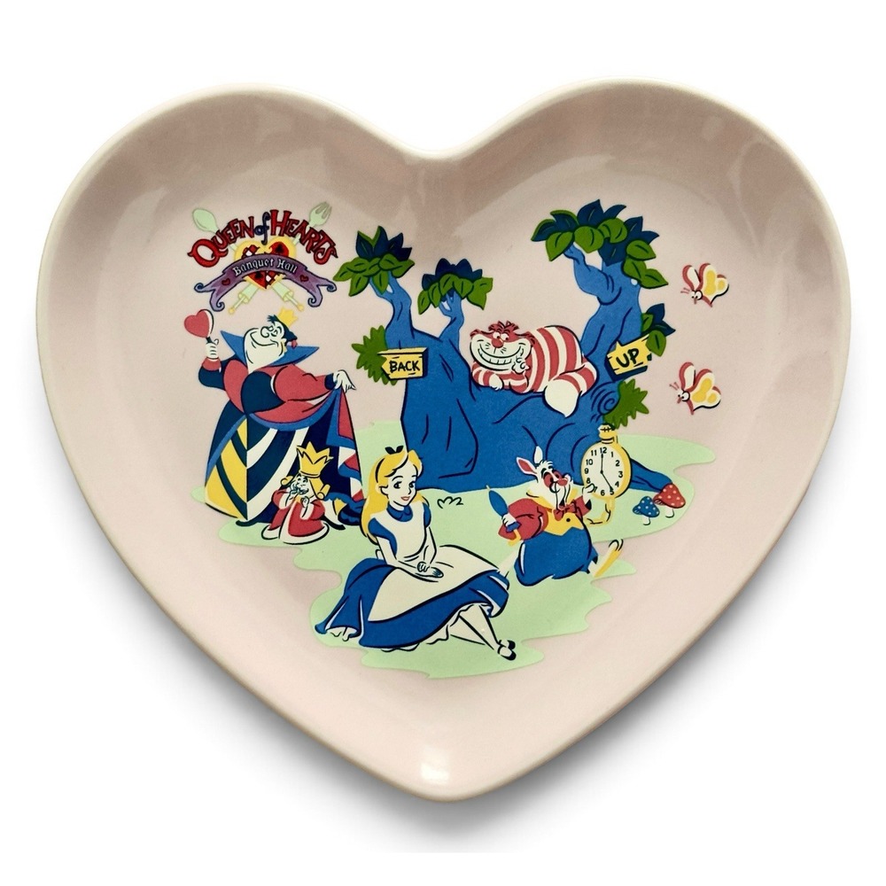 Exclusive Tokyo Disney Resort Heart Shaped Alice In Wonderland Plate 6"
